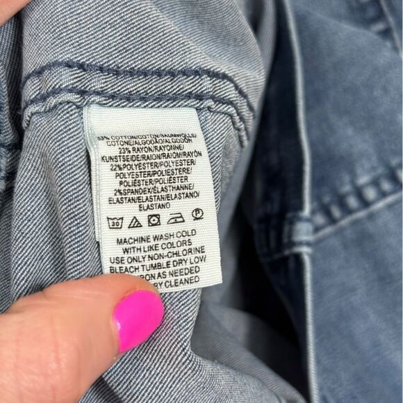 Free People Blue Modern Femme Stretchy Denim Casual Mini Skirt - Picture 7 of 8